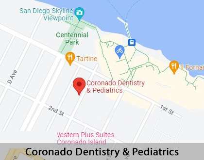 Map image for Options for Replacing Missing Teeth in Coronado, CA